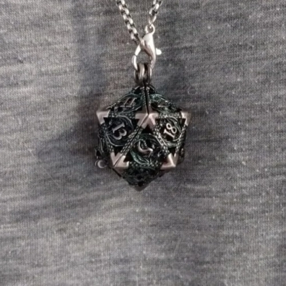 DnD Mini Dice Pendant Necklace Dungeon & Dragons Table Top Games Set
